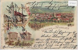 Gruss aus Wohlen - farbige Litho 1909