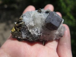 Galena mit Sphalerit und Pyrit Stufe von Bulgarien
