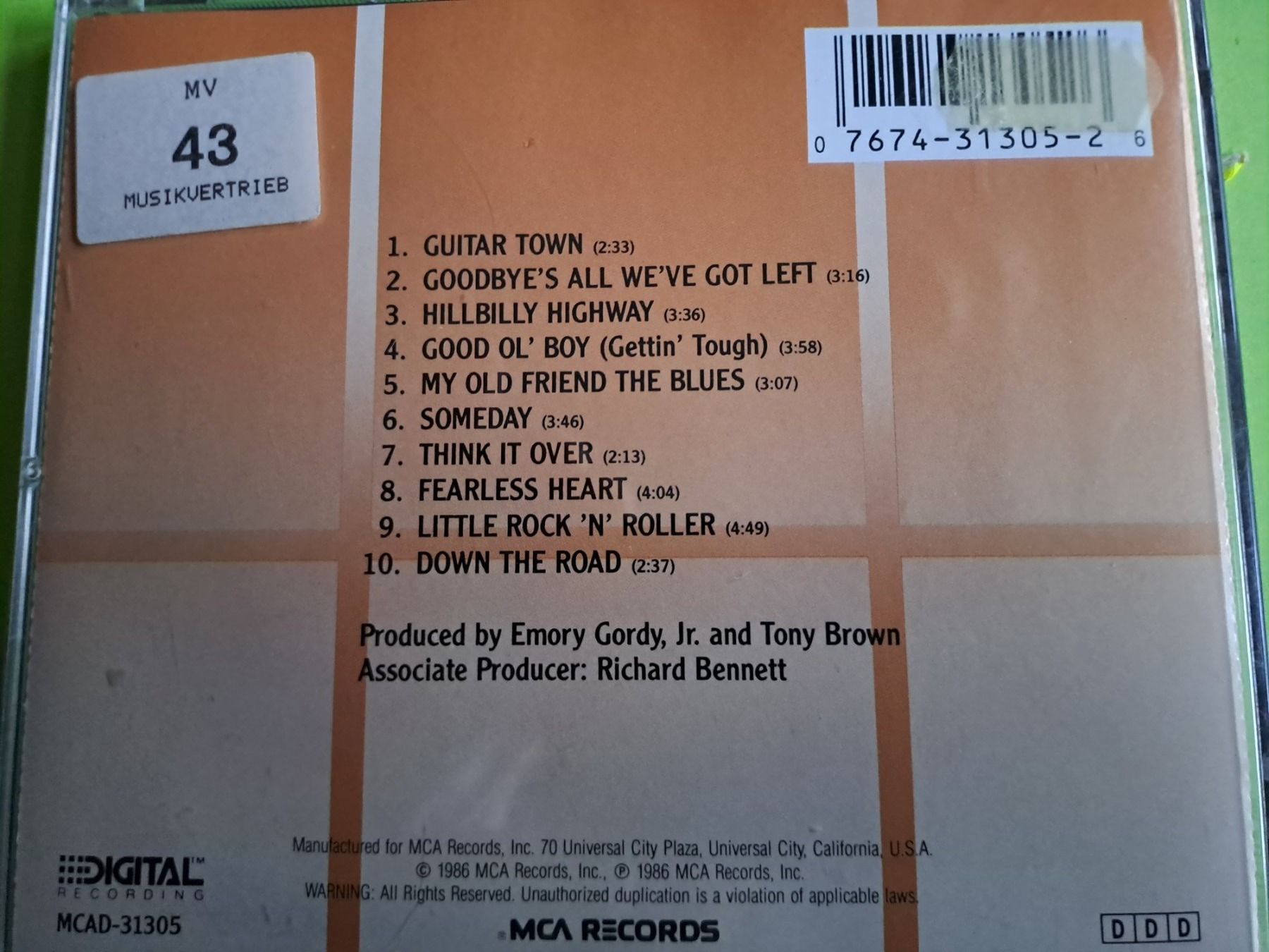 CDs: CD Steve Earle  Guitar Town – Gebraucht aus Aarberg von  1
