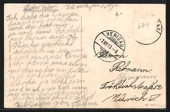Cartoline postali: AK Herisau, Teilansicht mit Krankenhaus – Usato da Berlin venduto da bartko-reher 1