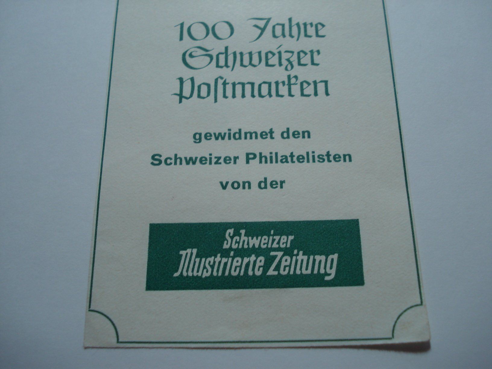 Tous les timbres: Souvenir 100 J. Postmarken, 1943, Schweizer Illustrierte – D'occasion à Niederwil AG par morostahu 2