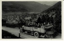 CHUR mit Postauto GR gel. 1931!