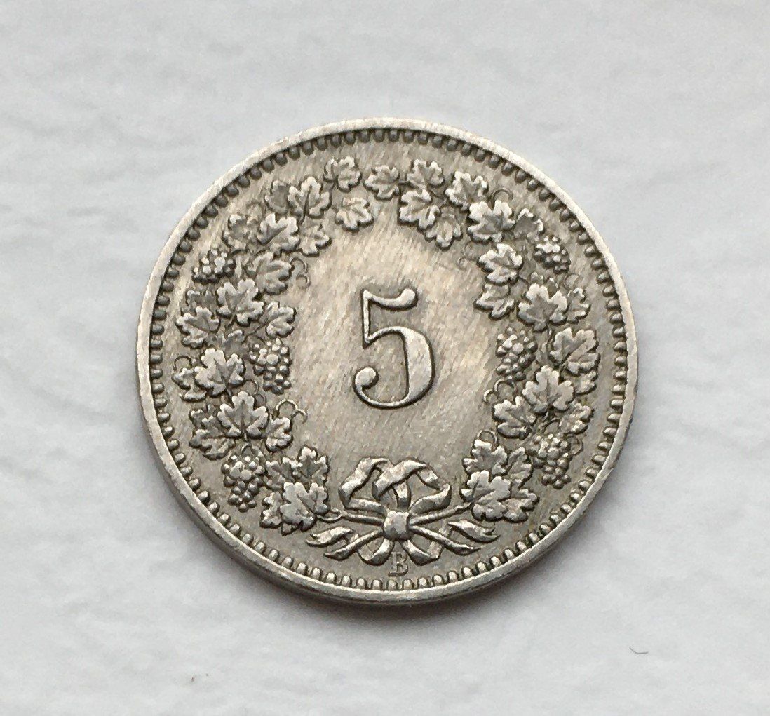 Tutti le monete: 1887 5 Rappen -vz – Usato da Kirchberg SG venduto da Zenhad69 1