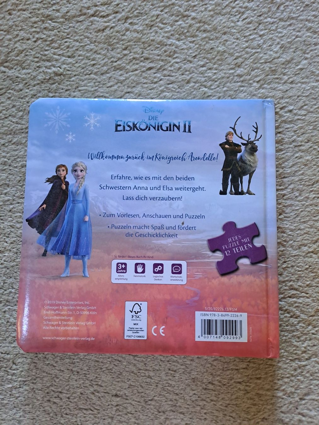 Disney Puzzle: Das Puzzlebuch "Die Eiskönigin" – Usato da Untersiggenthal venduto da Zehni8 2