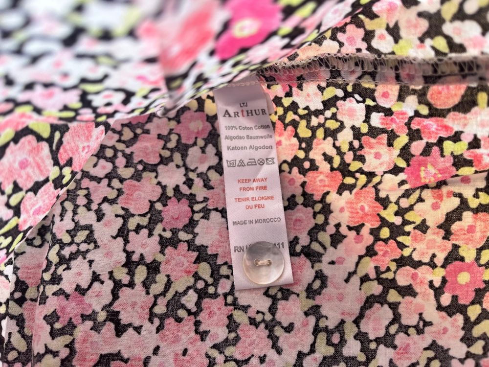 Pyjama Short Fille IKKS Gris Et Blanc Taille 6 Ans - Occasion Très Bon état