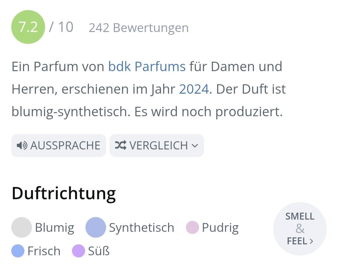 Profumi & Eau de Toilette: 2 ml 312 SAINT - HONORE BDK ABFÜLLUNG – Nuovo (secondo la descrizione) da St. Gallen venduto da CaliSunshine 2