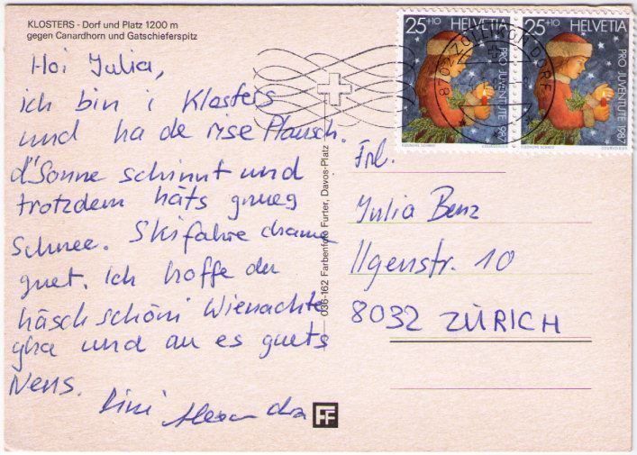 Ansichtskarten: Klosters – Gebraucht aus Binningen von Mountainrider 1
