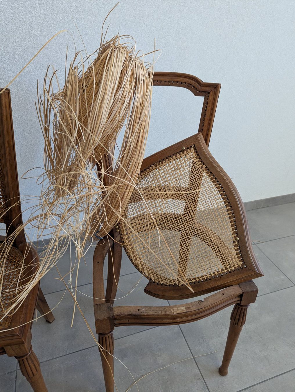Stühle: Lot de 5 + 1 chaise cannées – Gebraucht aus Bretonnières von Pascalejb