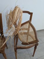 Lot de 5 + 1 chaise cannées