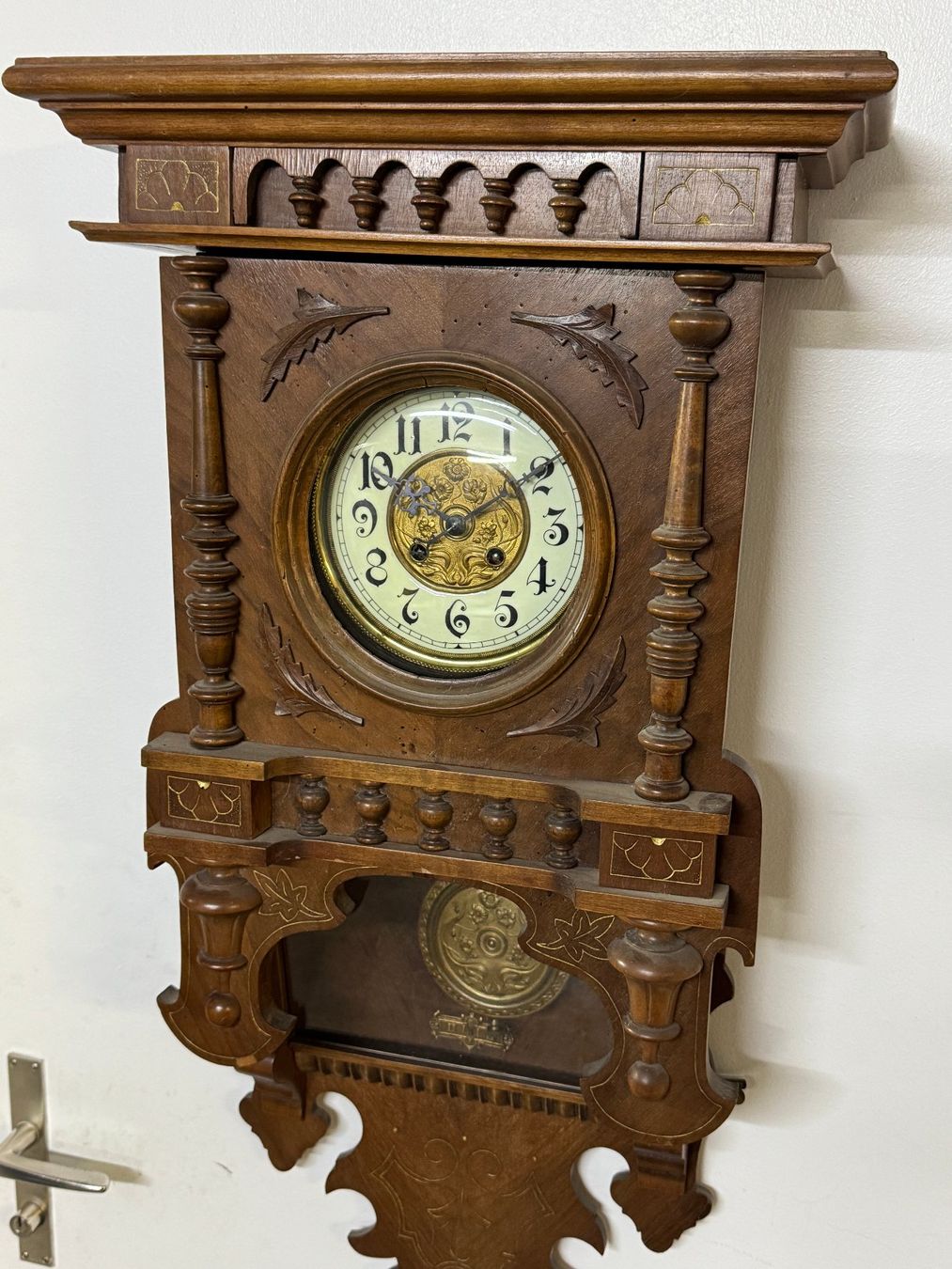 Orologi: grosse  antike alte Wanduhr Jugendstil – Usato da Schönenwerd venduto da Comtoise 1