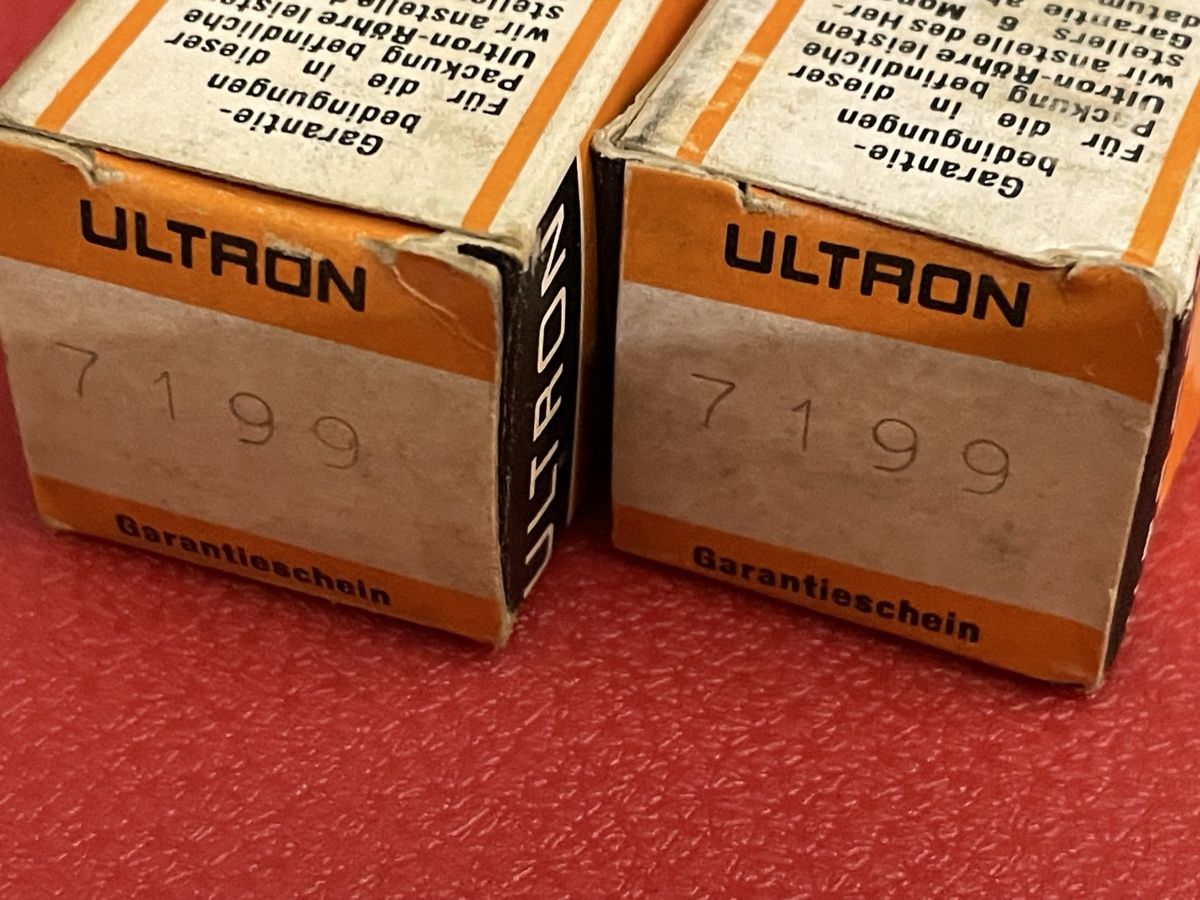 Componenti elettronici: 7199 Röhre Ultron – Nuovo e nell'imballaggio originale da Oftringen venduto da Jradioman