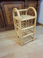  Vintage Rattan Etagere / Pflanzentisch Schönes Boho Rattan