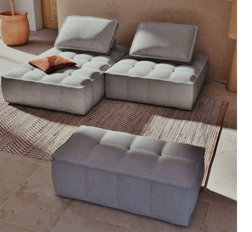 Maisons du monde Sedie a sdraio: Modulares Sofaelement / Pouf, grau, 115cm L, Top Zustand – Nuovo (secondo la descrizione) da Bülach venduto da ane_yn2b