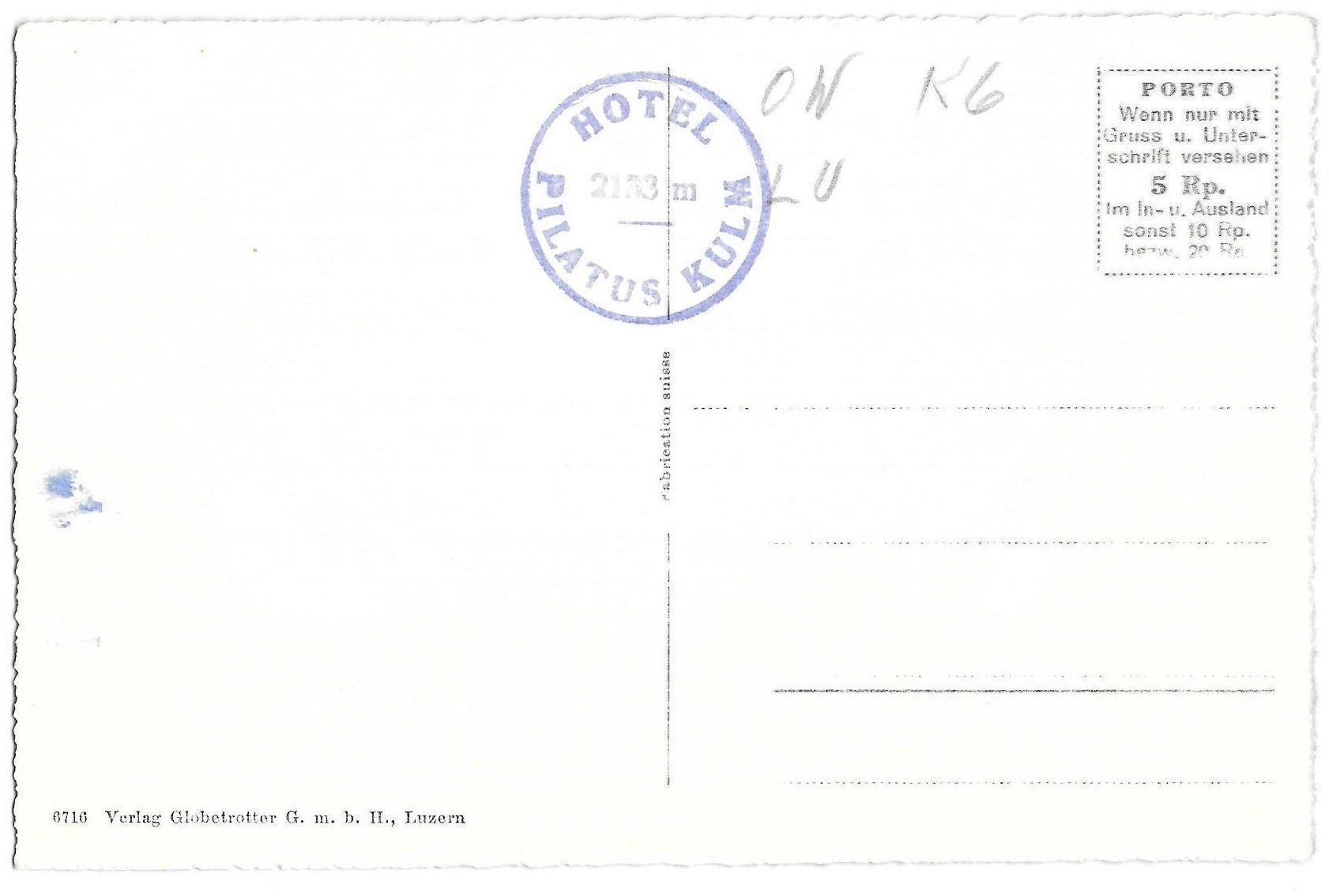 Cartoline postali: Pilatusbahn Eselwand mit Berneralpen – Usato da Olten venduto da clotaldi 1
