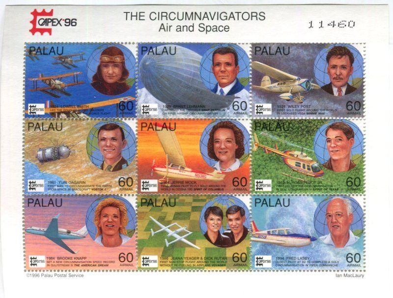 Alle Briefmarken: Block "Flugzeuge, Hubschrauber". Palau – Neu und originalverpackt aus Basel von Butsch5