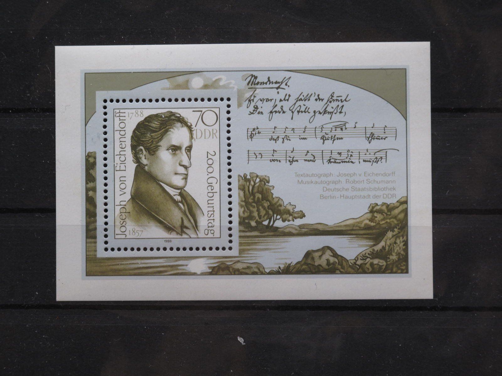 Alle Briefmarken: DDR 1988 von Eichendorff Block 92 ** – Gebraucht aus Wil SG von fva01