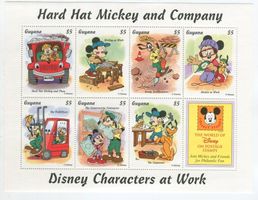 Block "Walt Disney. Micky Maus". Guyana.