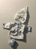Puppenkleid Nachthemd und Schlafmütze 35-40cm
