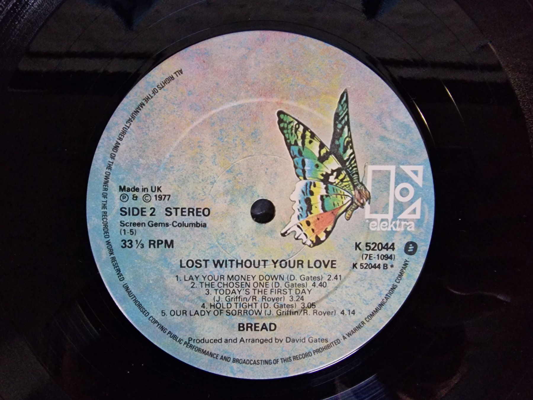 Dischi in vinile: Bread LP – Lost Without Your Love – Usato da Root venduto da atelier22 3