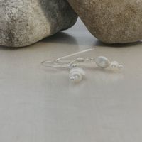 Ohrhänger kleine Perlen Sterling Silber 925
