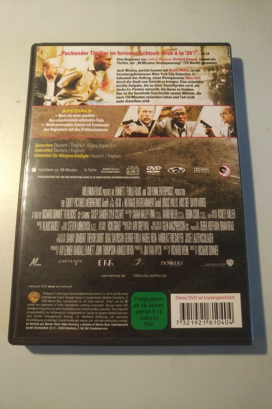 Tutti i DVDs: DVD - 16 Blocks - Versand A-Post nur CHF 2.50! – Usato da Siblingen venduto da the_92m7 1