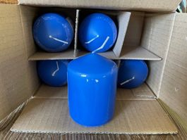 Kerzen/Stumpenkerzen/Blau/6er Pack/Neu/OVP