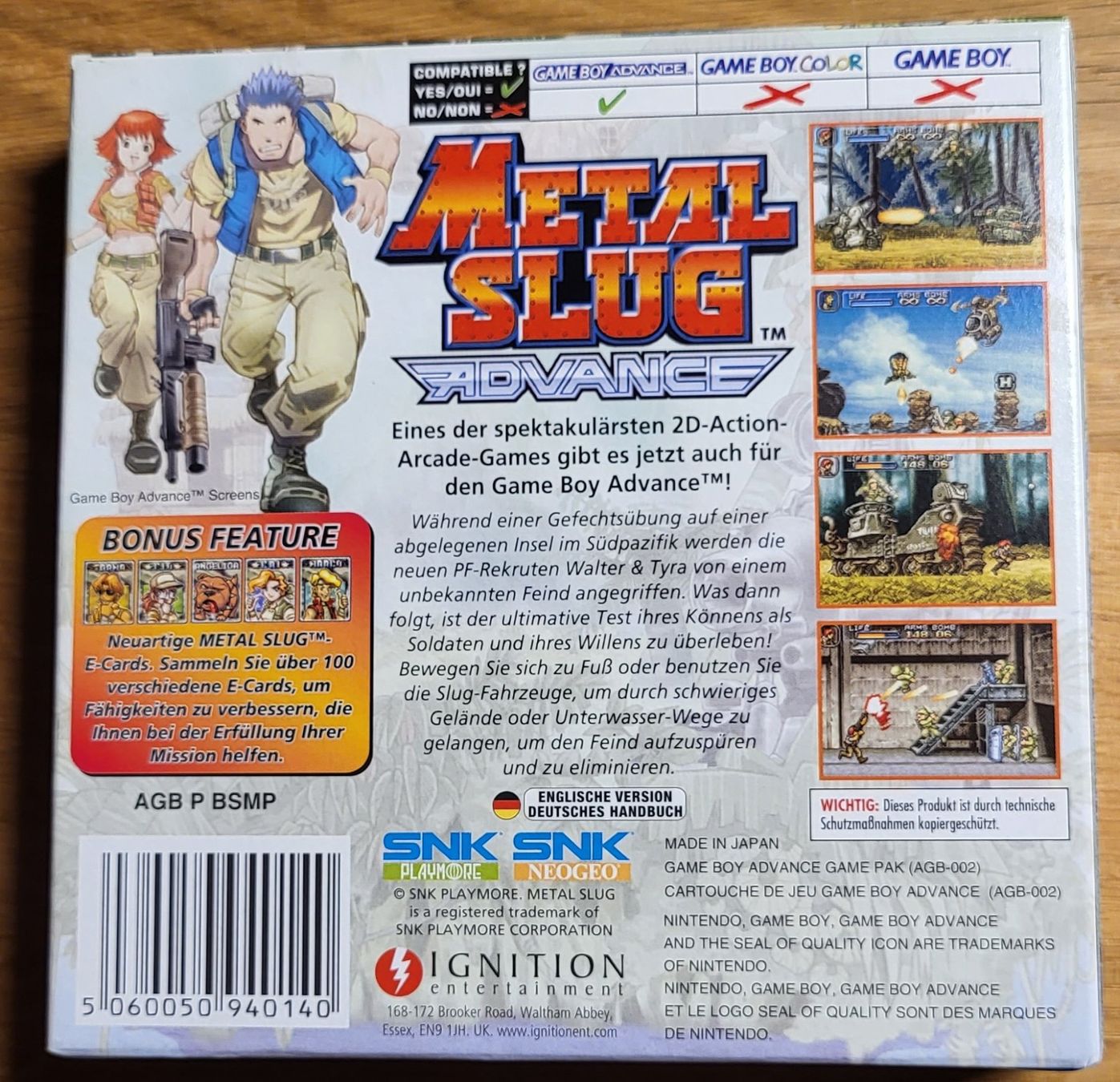 Nintendo Spiele: Game Boy Advance METAL SLUG ADVANCE – Gebraucht aus Wettingen von  1