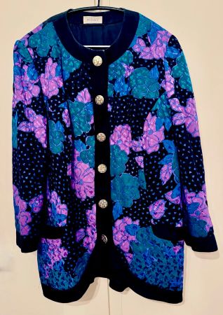 Damenjacke, farbig gemustert, BRILLANTE, 100% Seide
