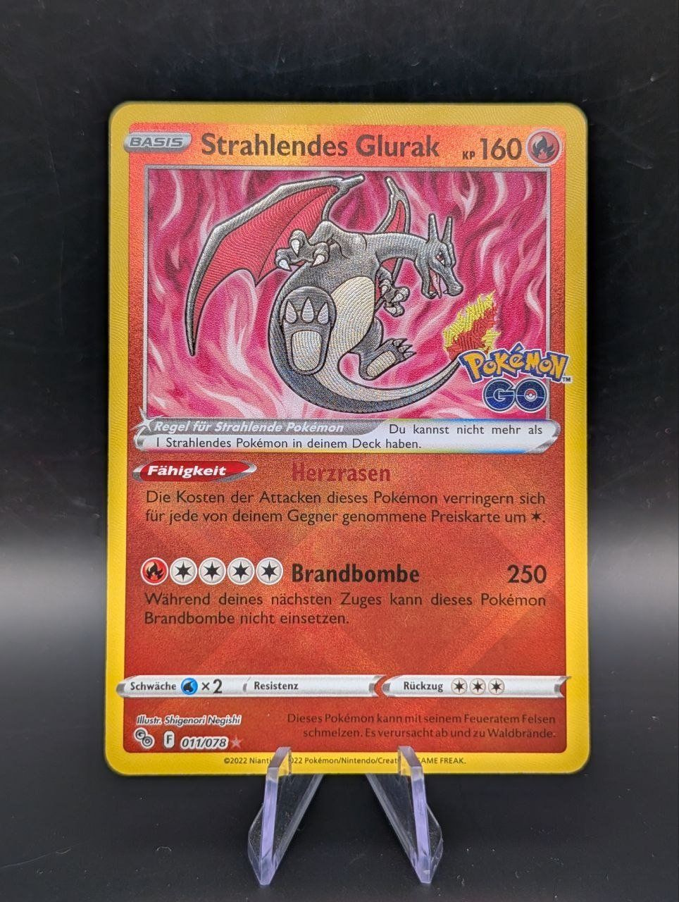 Pokémon Carte collezionabili: Strahlendes Glurak 011/078 Pokemon Go – Usato da Ennetbürgen venduto da Home_of_TCG