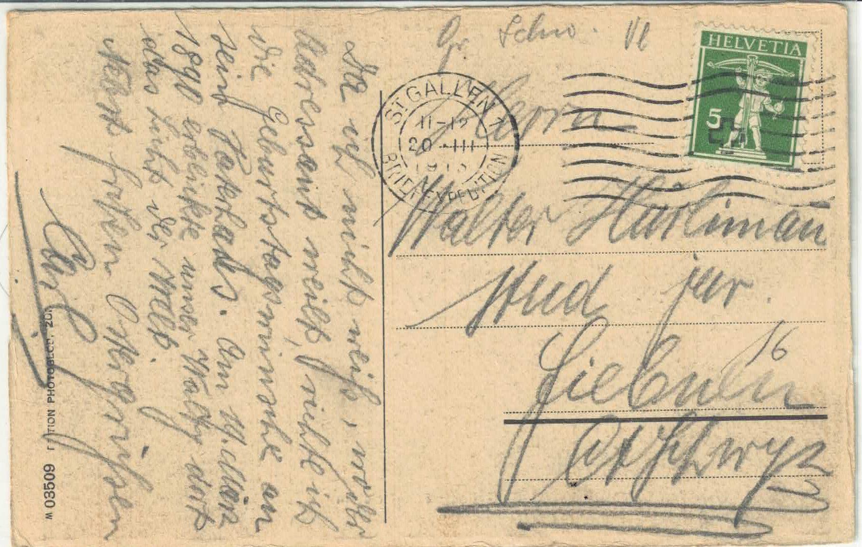 Ansichtskarten: St. Gallen - Scheffelstein – Gebraucht aus Ettingen von Kartenplanet 1