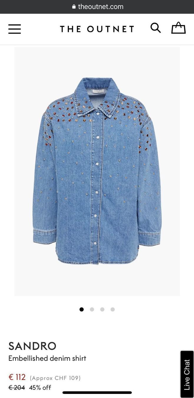 Sandro Jeans: Sandro Paris Jeans Shirt, Gr. 36 – Gebraucht aus Interlaken von fbnscl 4