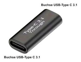 1 Stück USB-C 3.1 Kupplungsadapter Buchse auf Buchse