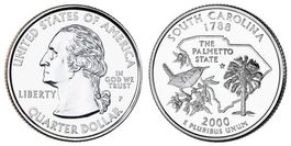 State Quarter USA South Carolina 2000