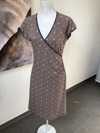 King Louie Wickelkleid mit Muster und Rüschen Gr.  L super Z