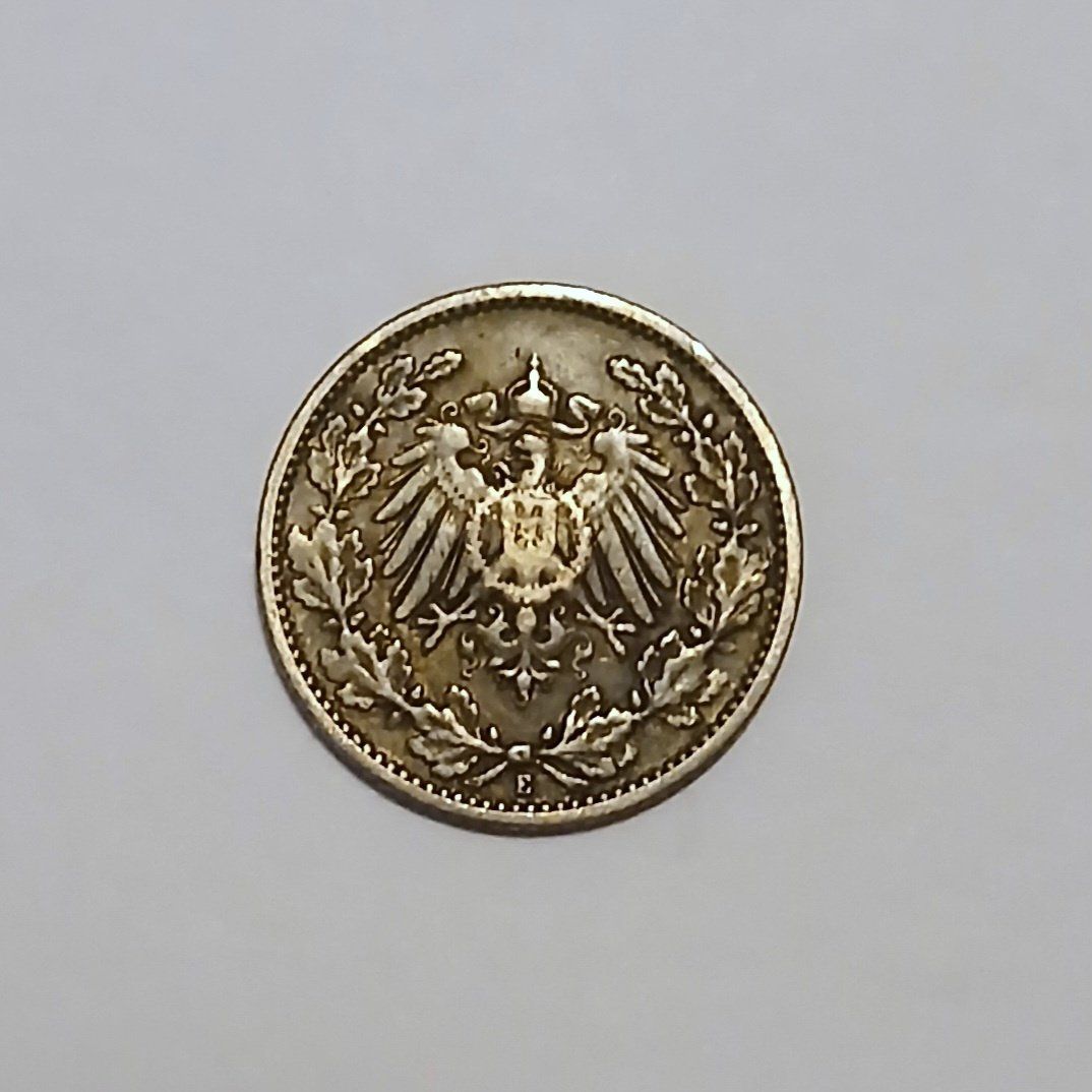 Alle Münzen: 1/2 Mark Deutsches Reich 1906 E – Gebraucht aus Lausanne von hdda 1