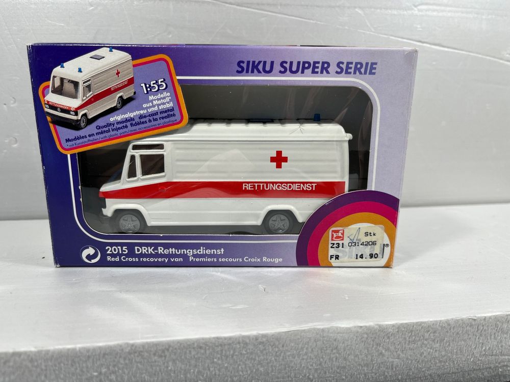 siku 1536, Ambulance, Métal/Plastique, Rouge/Jaune/Blanc, Utilisation polyvalente, Véhicule Jouet Pour Enfants