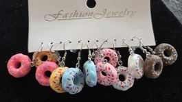 Ohrringe mit Donut-Motiv, neu