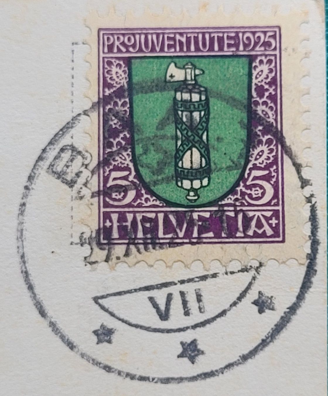 Tutti i francobolli: 1925 PJ 33 obl. BAAR 29.XII.25 – Usato da Colombier NE venduto da Colombier 1