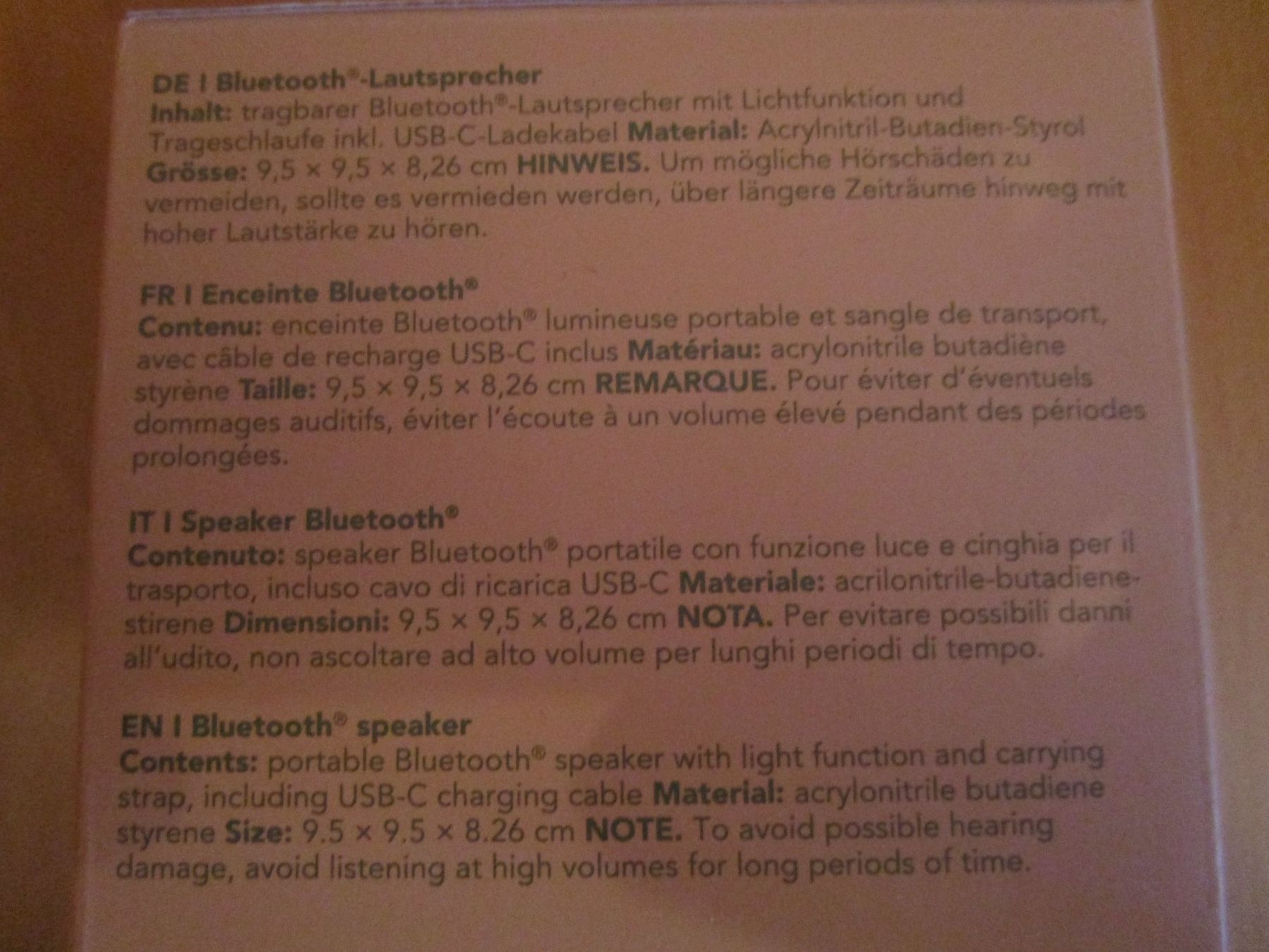 Lautsprecher: Bluetooth  NEU – Neu und originalverpackt aus Wetzikon ZH von Storchadebar 1