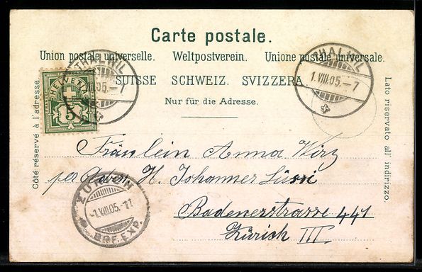 Ansichtskarten: AK Thalweil, Teilansicht mit See – Gebraucht aus Berlin von bartko-reher 1