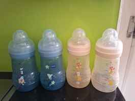 4er Set Babyflaschen MAM mit 2er Sauger