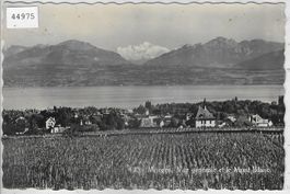 Morges - Vue generale et le Mont Blanc
