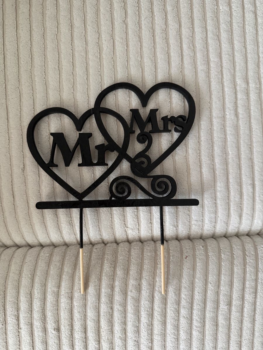 Tutte le decorazioni: Tortentopper Mr. und Mrs. in schwarz  – Nuovo (secondo la descrizione) da Ossingen venduto da dascha_fej