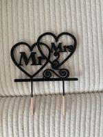 Tortentopper Mr. und Mrs. in schwarz 