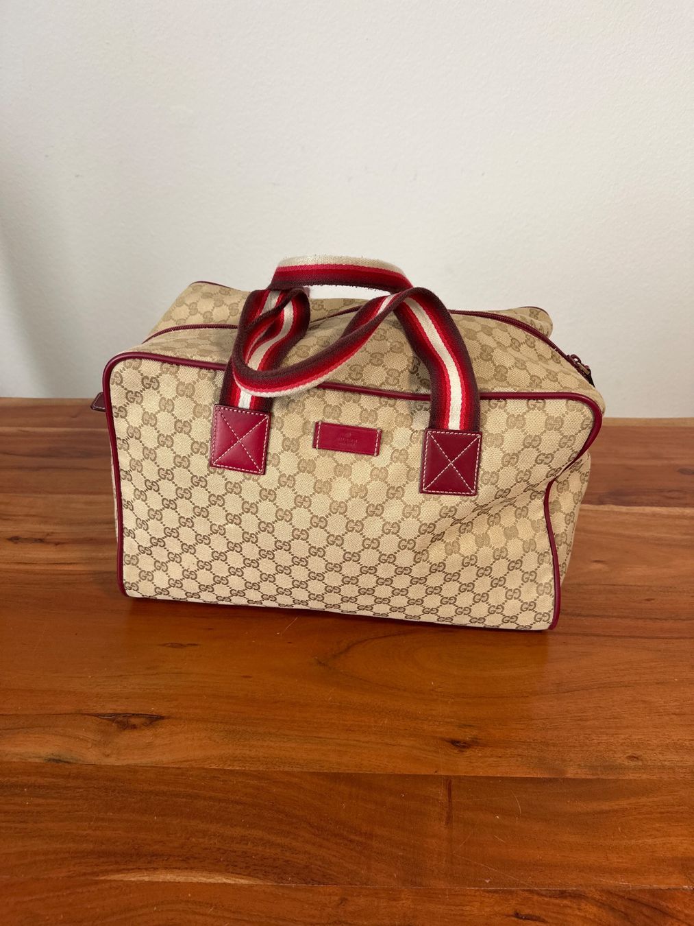 Gucci Borse: Gucci Reisetasche Weekender GG Monogram Web Medium – Usato da Zürich venduto da swizzmember 1