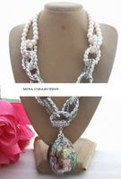 SALE Mina Perlen Muschel Kette Echt Collier Perle Coquillage