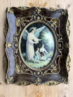 Ancien chromo sur verre