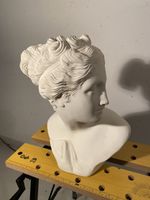 Gipsbüste Frau, ca. 45cm hoch, Vintage Deko Figur