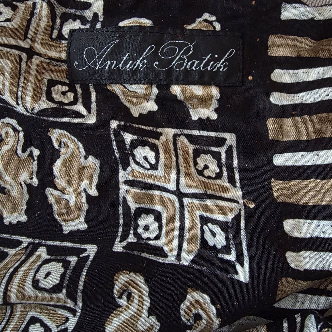 Tissus: Antik Batik  Strand-Sarong Geometric Pattern Black Beige – Neuf (Voir description) à Zollikofen par Tamyru77 2