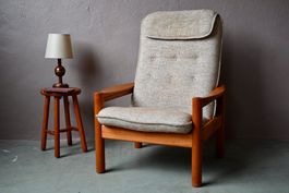 Fauteuil danois Domino de salon Easychair  scndinave teck
